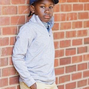 Study Hall Legacy Quarter Zip Pullover 9/10 grey